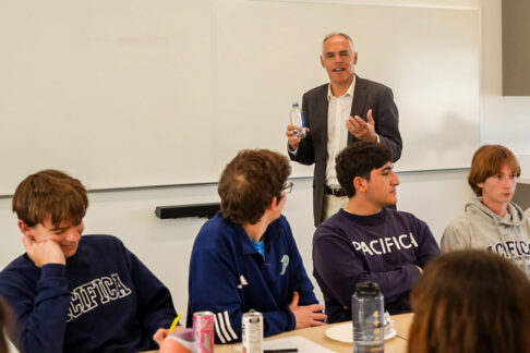 Dr. Kaczor and students during Lyceum Seminar